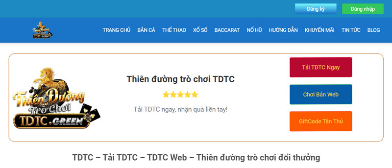 Truy cập trang web hoặc ứng dụng của nhà cái TDTC